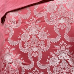 tela de brocatel para fallera rosa fucsia pack fallero