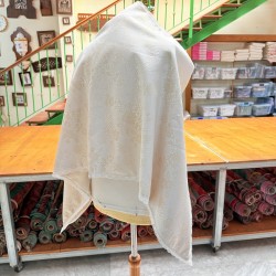 Pañolon fallera niña beige crema