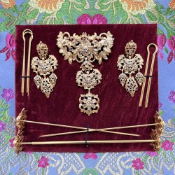 Aderezo fallera oro satinado