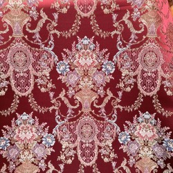 Telas de fallera rojas
