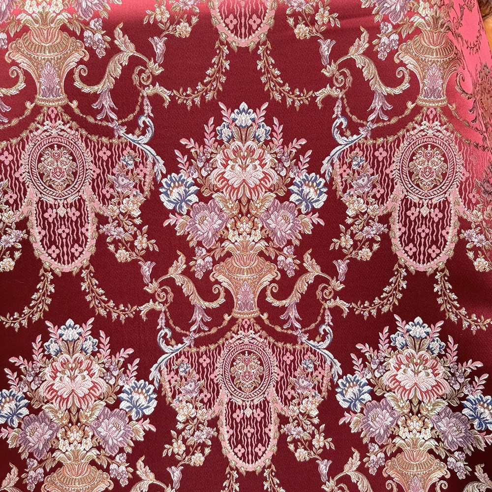 Telas de fallera rojas