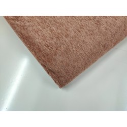 Tela de chenilla marrón rosado